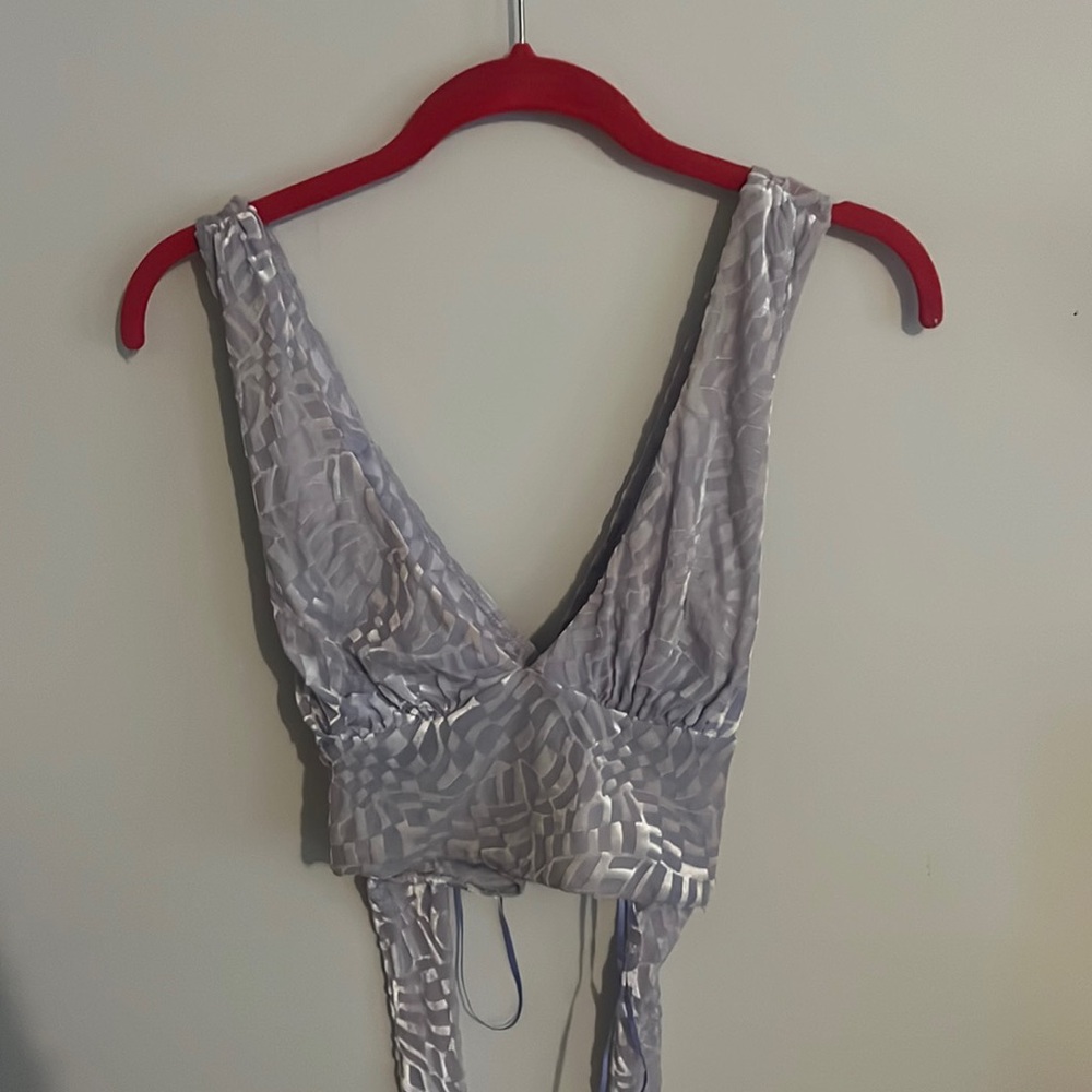 Urban outfitters lilac and silver top